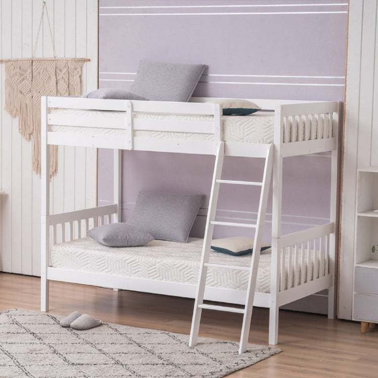 [US Warehouse] Pine High Tall Bunk Bed with Ladder, Size: 200x105.5x164.5cm