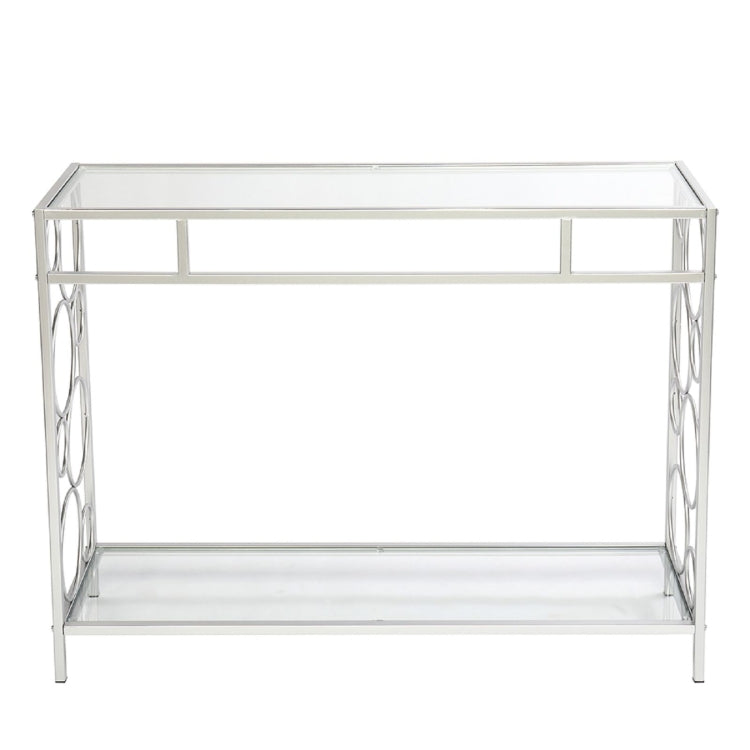 [US Warehouse] FCH Toughened Glass Panel Console Table, Style: Circle Shape, Size: 102x30.5x76cm