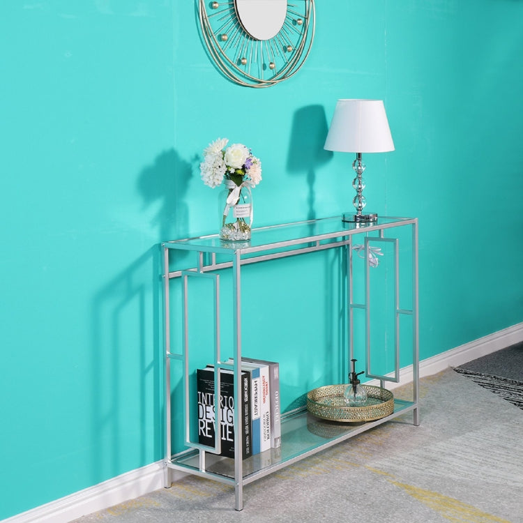 [US Warehouse] FCH Toughened Glass Panel Console Table, Size: 102x30.5x76cm