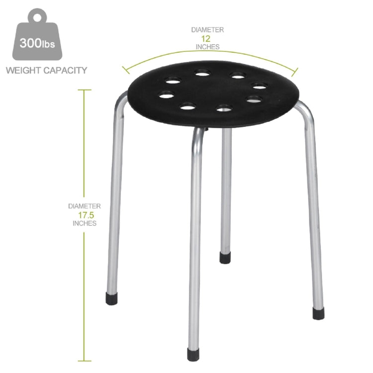 [US Warehouse] 5 PCS Stackable Round Stool