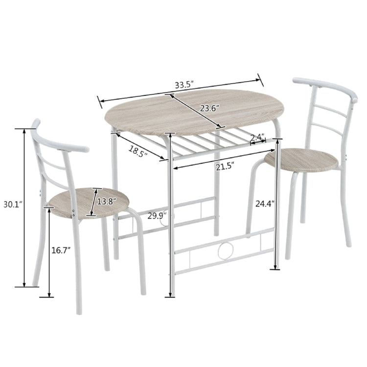 [US Warehouse] Baking Lacquer Couples Bending Back Breakfast Table, Size: 80x53x76cm