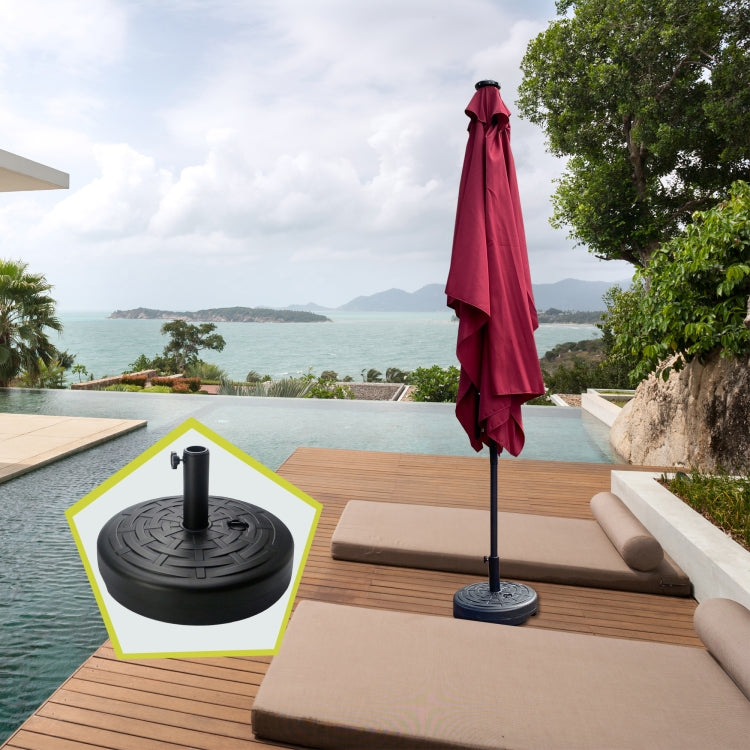 [US Warehouse] Outdoor Patio Round Plastic Free Standing Umbrella Base