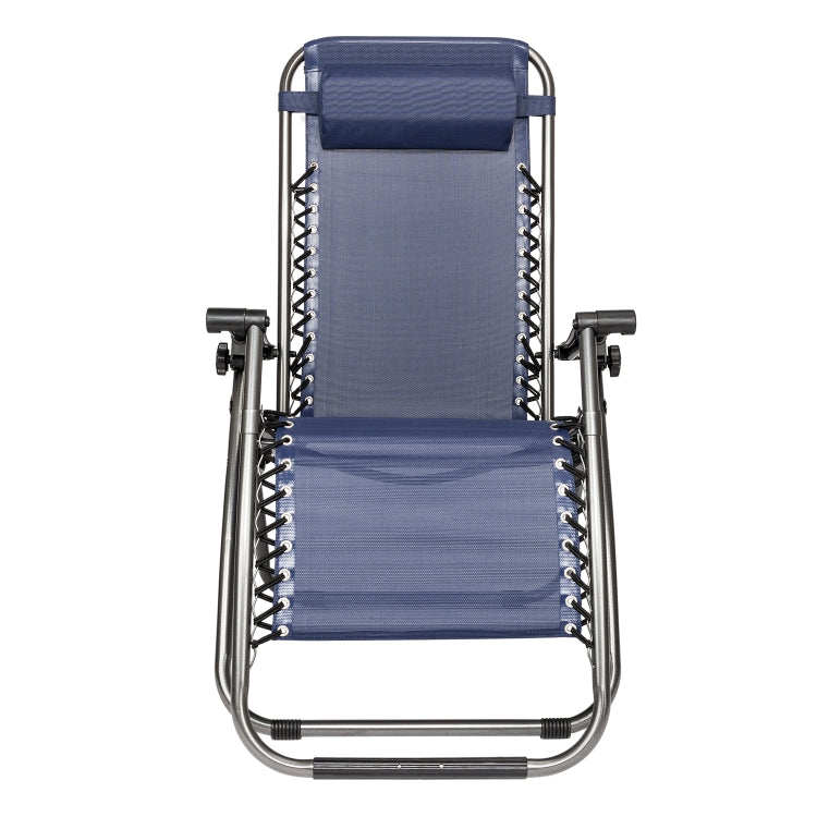 [US Warehouse] 2 PCS Plum Blossom Lock Portable Folding Chairs, Size: 175x66x111cm (Blue)