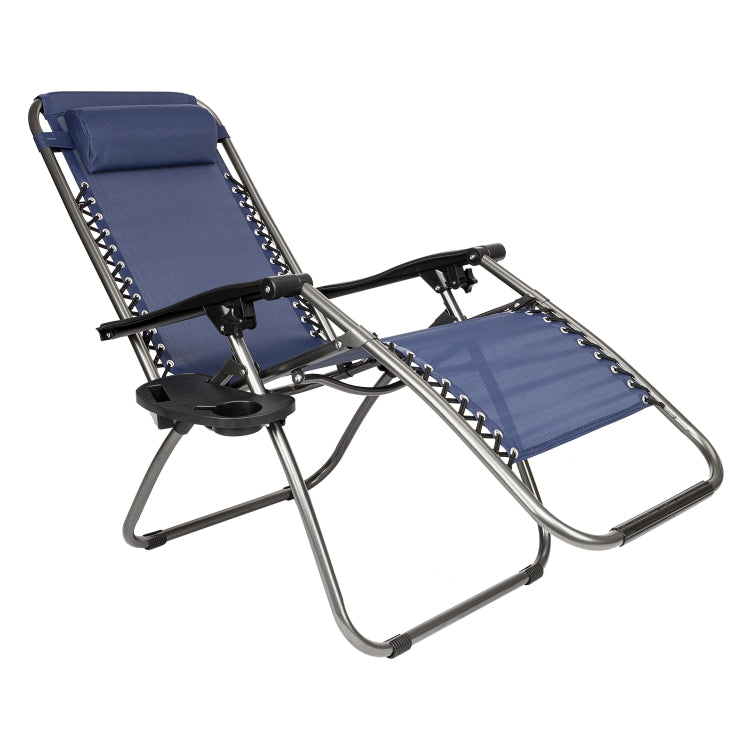 [US Warehouse] 2 PCS Plum Blossom Lock Portable Folding Chairs, Size: 175x66x111cm (Blue)