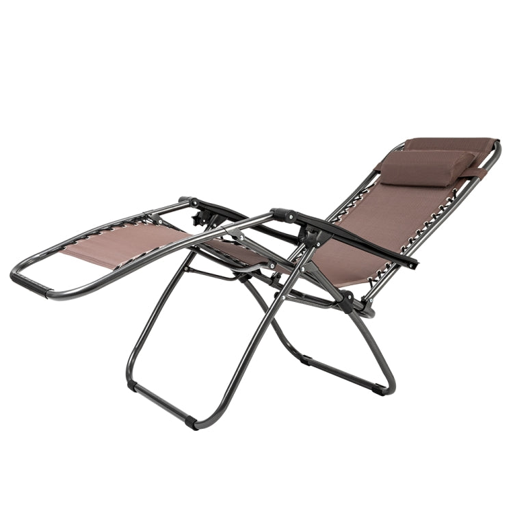 [US Warehouse] 2 PCS Plum Blossom Lock Portable Folding Chairs, Size: 175x66x111cm (Brown)