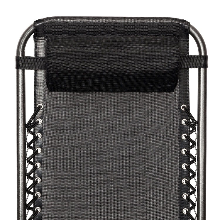 [US Warehouse] 2 PCS Plum Blossom Lock Portable Folding Chairs, Size: 175x66x111cm (Black)