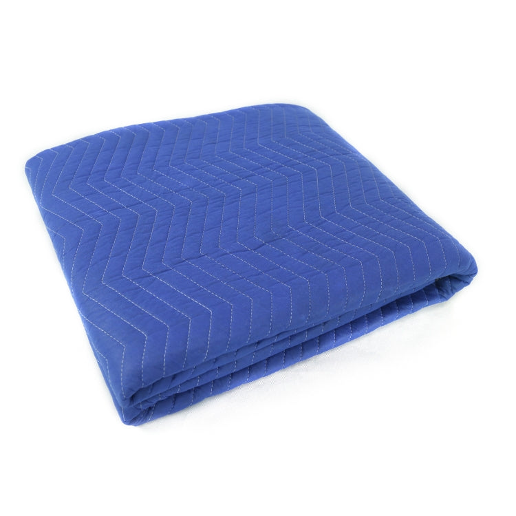 [US Warehouse] 12 PCS Non-woven Cotton Wavy Stripes Furniture Moving Blanket, Size: 183x203cm (Blue)