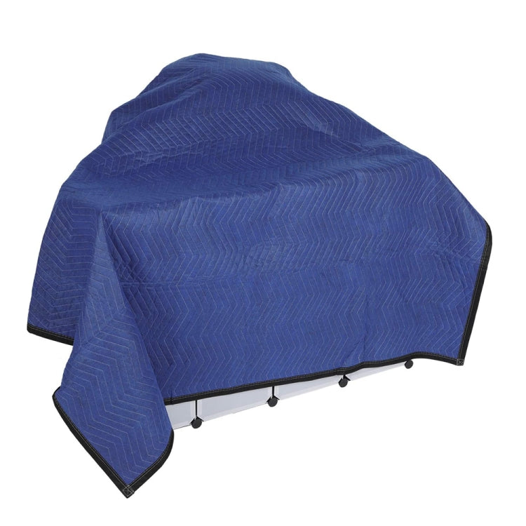 [US Warehouse] 12 PCS Non-woven Cotton Wavy Stripes Furniture Moving Blanket, Size: 183x203cm (Blue)
