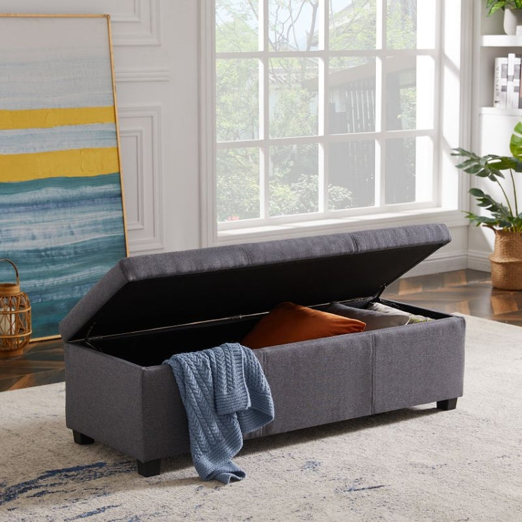 [US Warehouse] Home Foot Rest Long Stool with Lockers, Size: 122x46x41cm