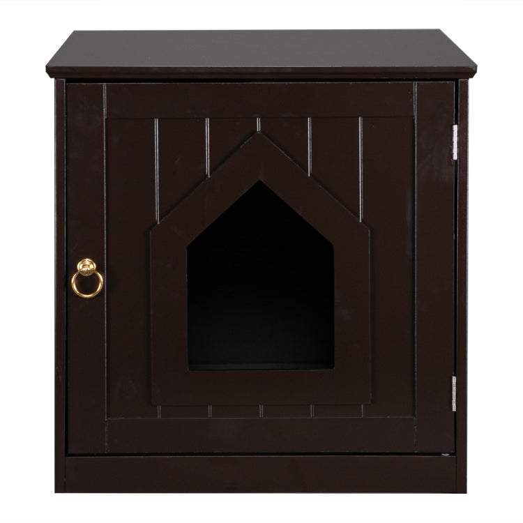 [US Warehouse] Single Door Pet House Nightstand Sand Basin Cabinet (Coffee)