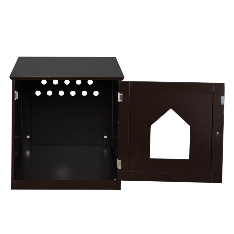 [US Warehouse] Single Door Pet House Nightstand Sand Basin Cabinet (Coffee)