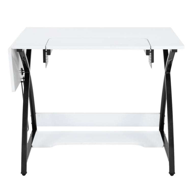 [US Warehouse] Sewing Machine Cutting Table Worktable Computer Desk, Size: 116.84x59.69x76.20cm (White)