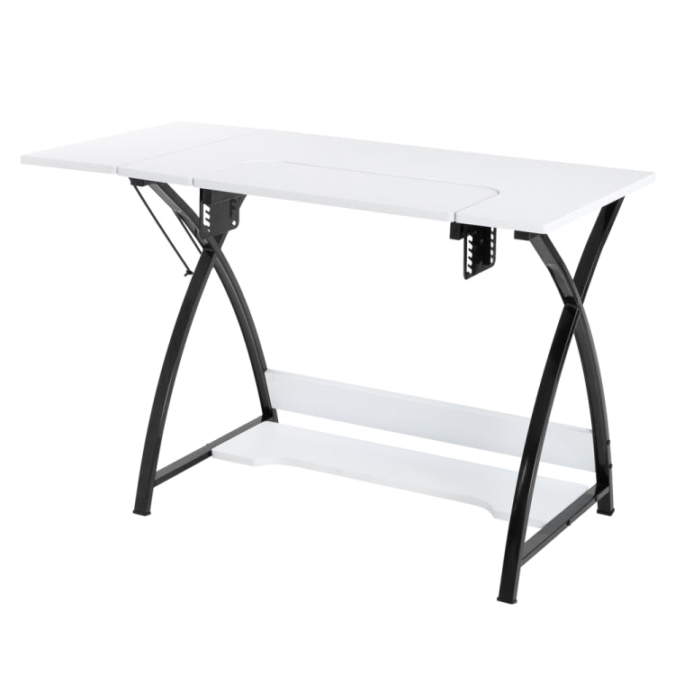 [US Warehouse] Sewing Machine Cutting Table Worktable Computer Desk, Size: 116.84x59.69x76.20cm (White)