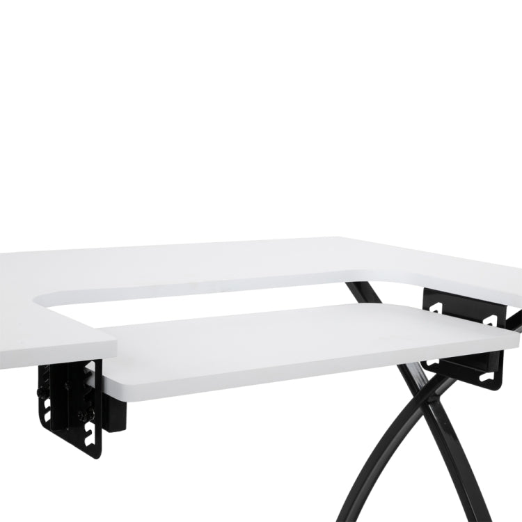 [US Warehouse] Sewing Machine Cutting Table Worktable Computer Desk, Size: 116.84x59.69x76.20cm (White)