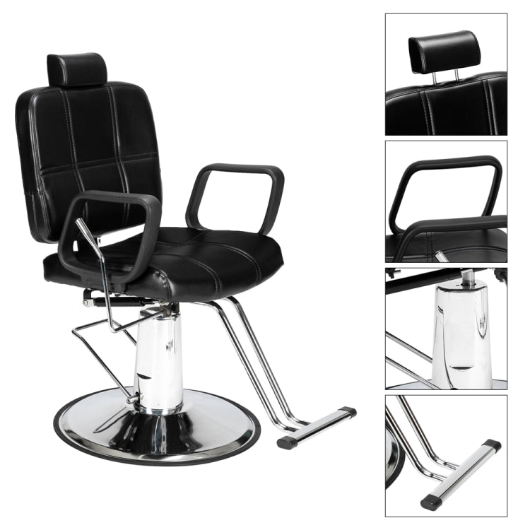 [US Warehouse] Reclining Haircut Chair Hairdressing Chair (Black)