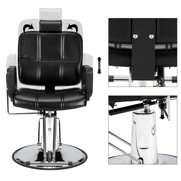 [US Warehouse] Reclining Haircut Chair Hairdressing Chair (Black)