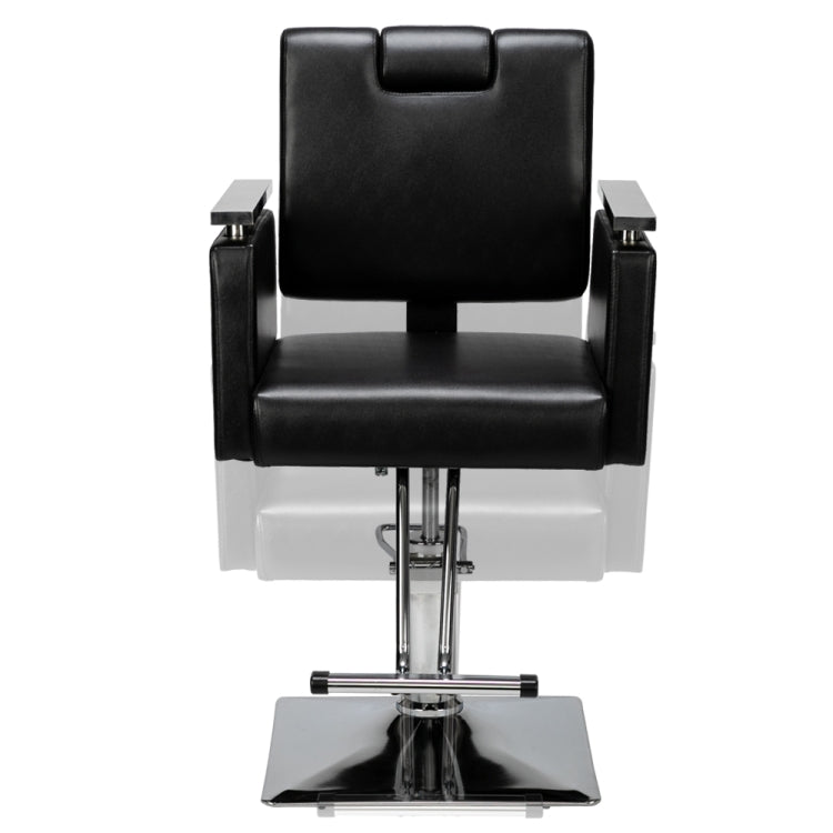 [US Warehouse] Reclining Haircut Chair Square Base Hairdressing Chair (Black)