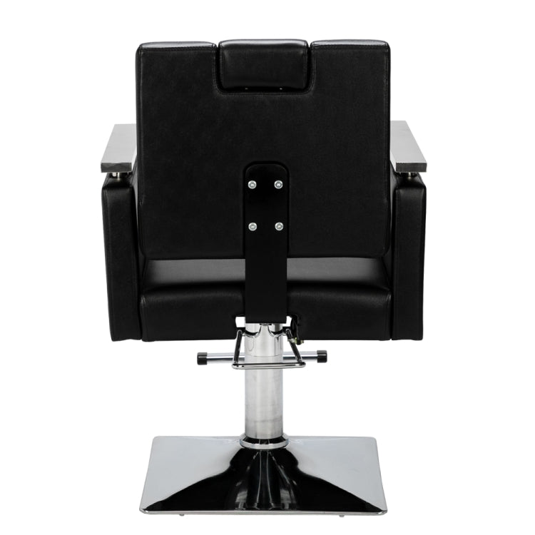 [US Warehouse] Reclining Haircut Chair Square Base Hairdressing Chair (Black)