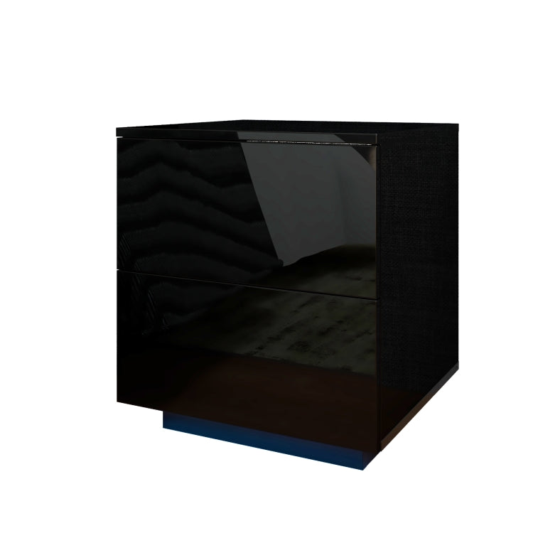 [US Warehouse] LED Double Side Cabinet Bedside Table