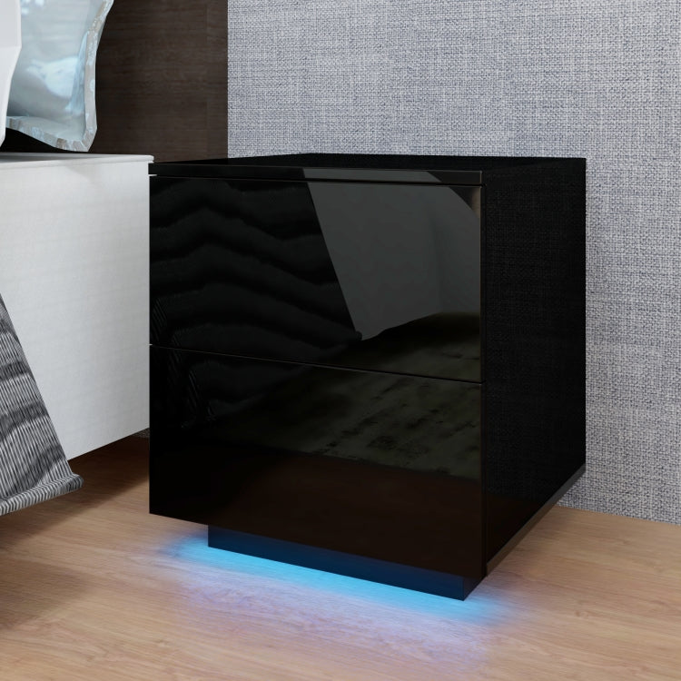 [US Warehouse] LED Double Side Cabinet Bedside Table