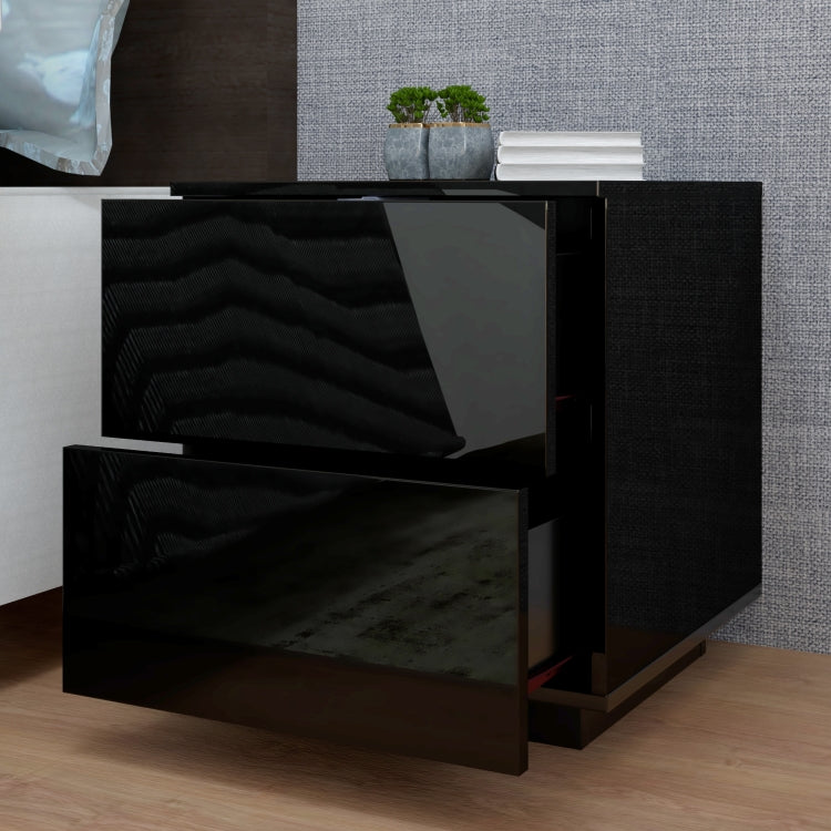 [US Warehouse] LED Double Side Cabinet Bedside Table