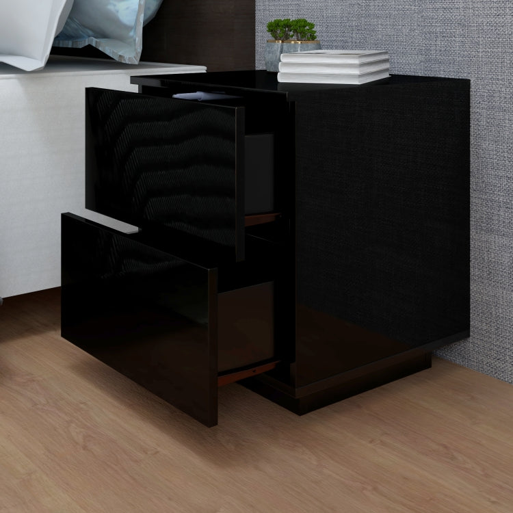 [US Warehouse] LED Double Side Cabinet Bedside Table