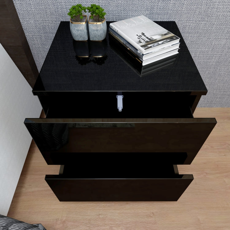 [US Warehouse] LED Double Side Cabinet Bedside Table