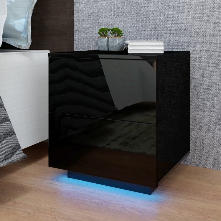 [US Warehouse] LED Double Side Cabinet Bedside Table