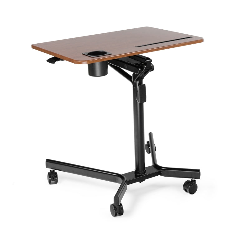 [US Warehouse] Modern Style Home Office Adjustable Height Laptop Desk Writing Table (Walnut)