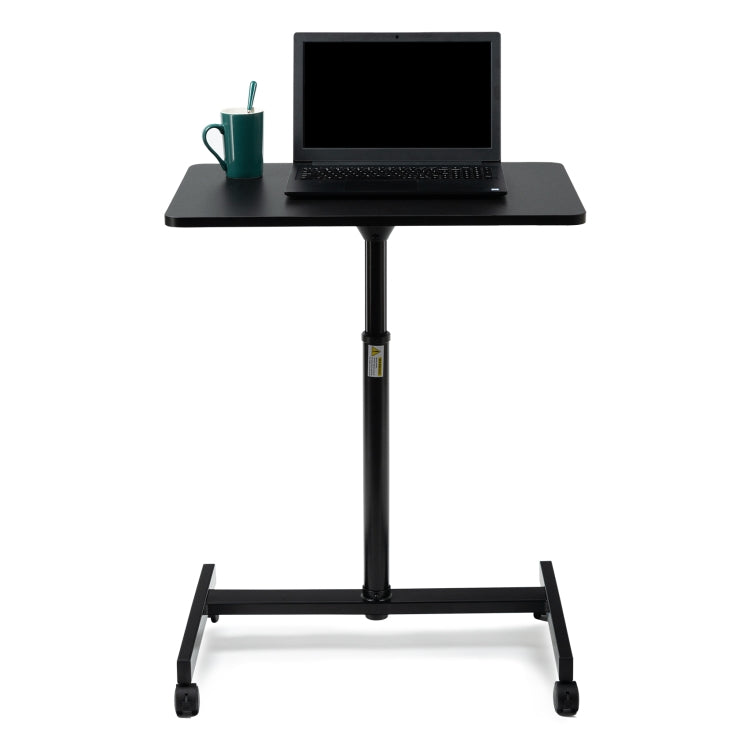 [US Warehouse] Ergonomic Design Home Office Adjustable Height Movable Laptop Desk Writing Table (Black)