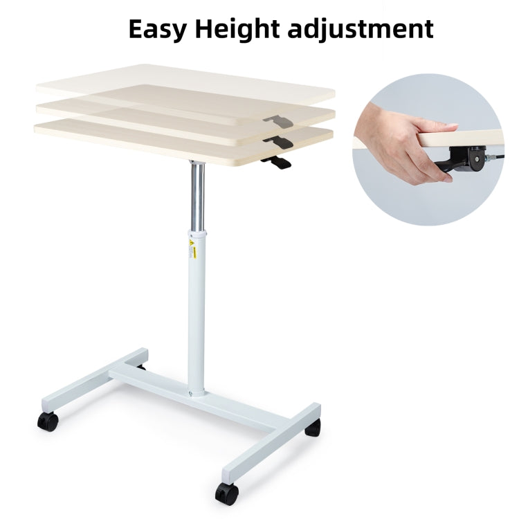 [US Warehouse] Ergonomic Design Home Office Adjustable Height Movable Laptop Desk Writing Table (White)