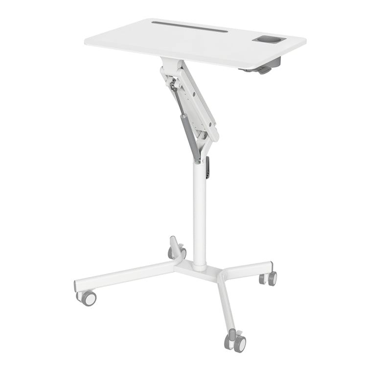 [US Warehouse] Modern Style Home Office Adjustable Height Laptop Desk Writing Table (White)