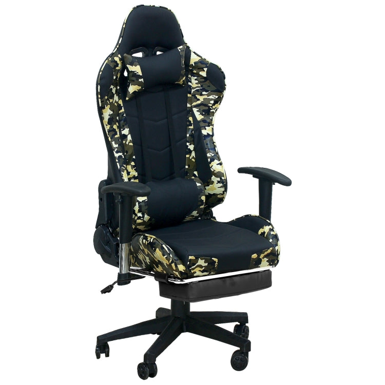 [US Warehouse] Ergonomics Games Gaming Chairs with Headrest & Lumbar Pillow & Footrest