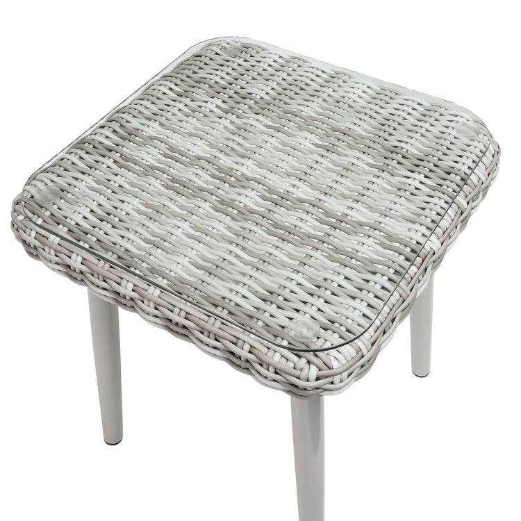 [US Warehouse] 3 PCS /Set Outdoor Patio Bistro Table Chair Furniture Set