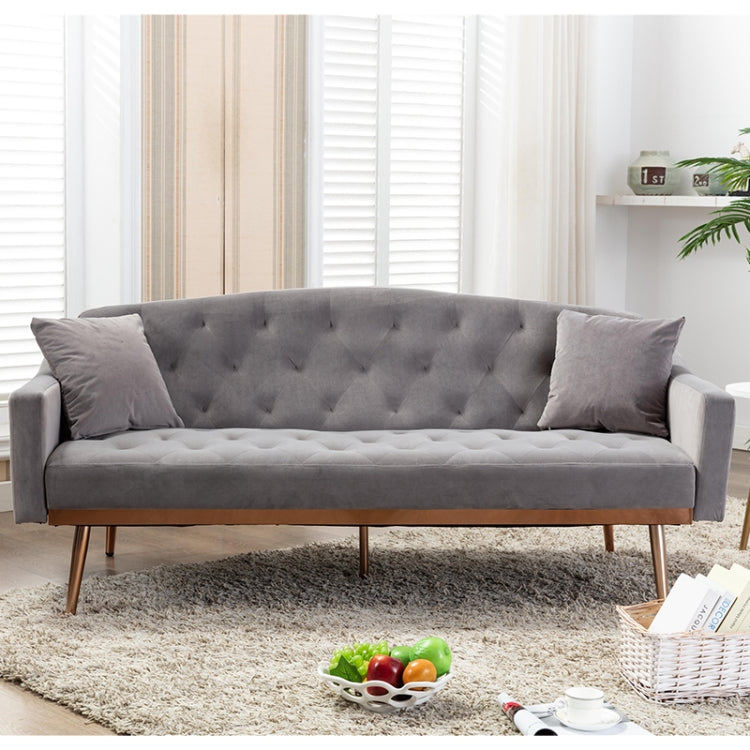 [US Warehouse] Home Velvet Sofa with Stainless Feet & Armrest, Size: 31.89x70.08x33.4 inch