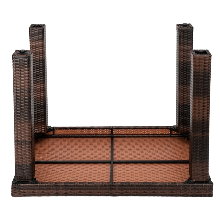 [US Warehouse] 5 in 1 Iron Frame PE Rattan Bar Table And Chairs Set