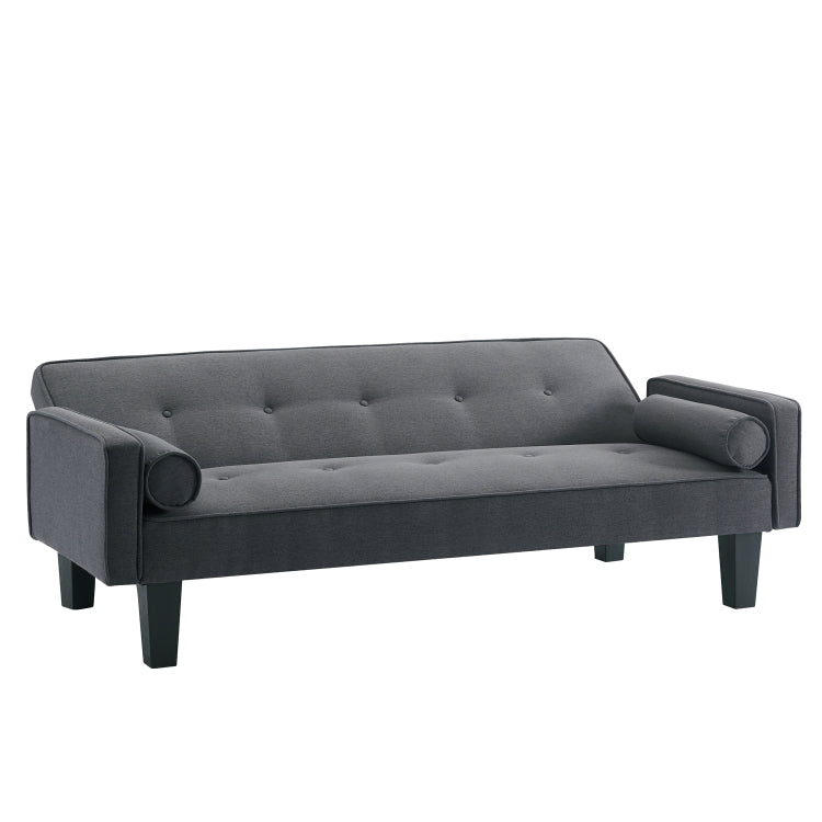 [US Warehouse] Linen Fabric Modern Convertible Sofa Bed with Removable Armrests, Size: 71.65x29.92x30.71 inch