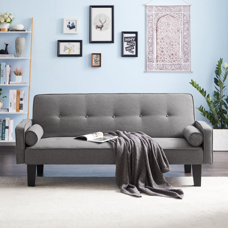 [US Warehouse] Linen Fabric Modern Convertible Sofa Bed with Removable Armrests, Size: 71.65x29.92x30.71 inch