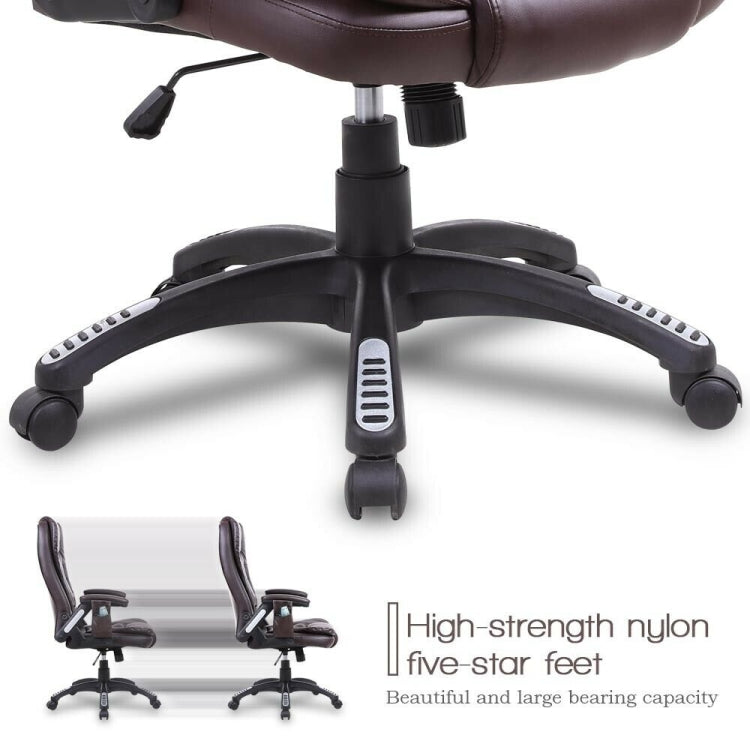 [US Warehouse] Ergonomic Leather Vibrating Heat Massage Chairs, Size: 26x31x43.3-47.2 inch