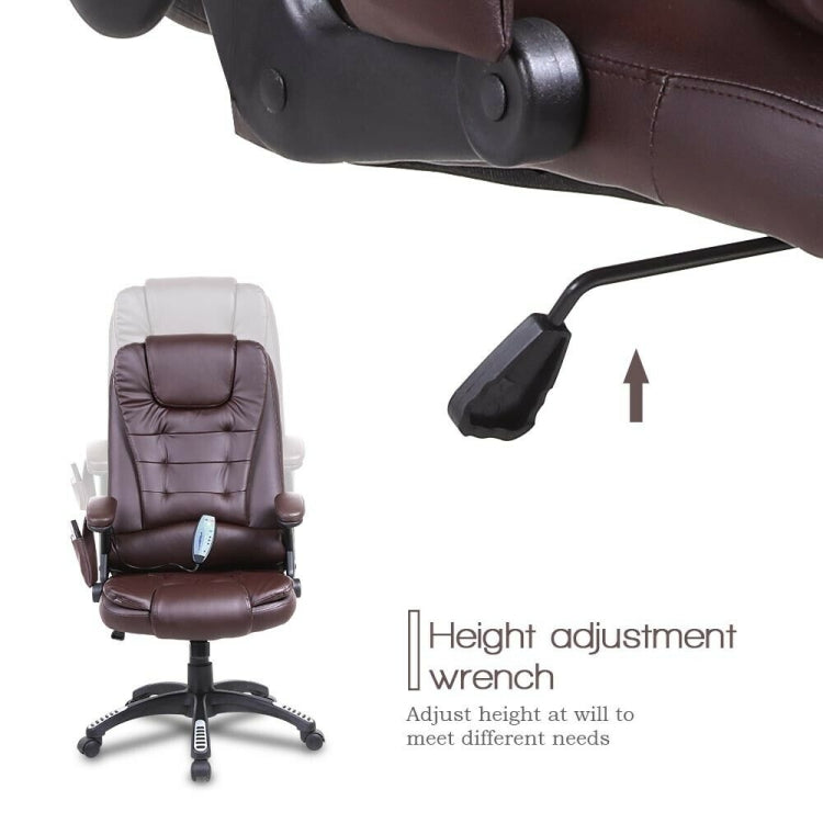 [US Warehouse] Ergonomic Leather Vibrating Heat Massage Chairs, Size: 26x31x43.3-47.2 inch