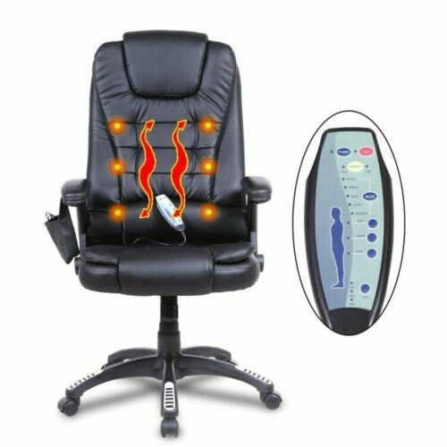 [US Warehouse] Ergonomic Heated 6 Point Vibrating Swivel Office Massage Chairs, Size: 26x31x43.3-47.2 inch