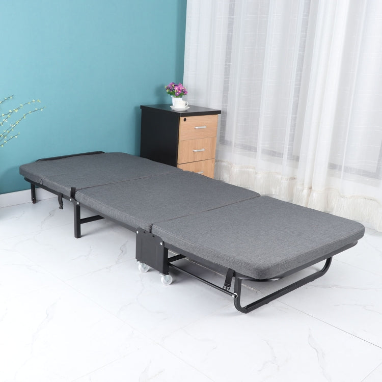 [US Warehouse] Folding Bed Frame with Thick Memory Foam Mattress, Size: 74.8x31.4x11.8 icnh