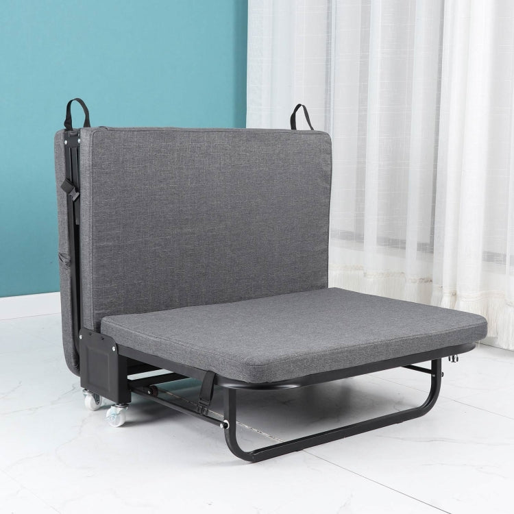 [US Warehouse] Folding Bed Frame with Thick Memory Foam Mattress, Size: 74.8x31.4x11.8 icnh