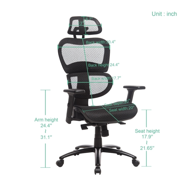 [US Warehouse] Ergonomic Office Chairs with Adjustable Headrest & Armrest