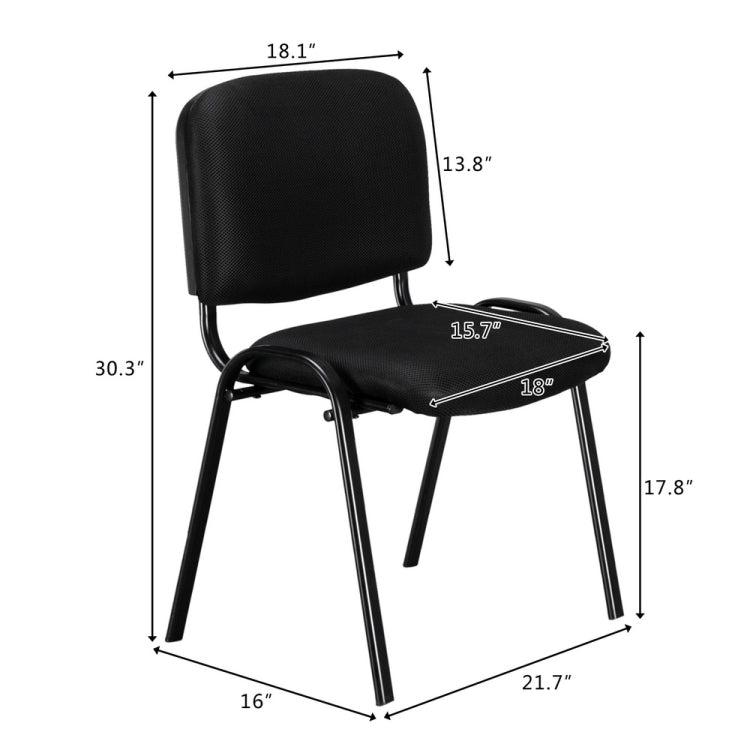 [US Warehouse] 5 PCS Mesh Office Chairs Without Arms, Size: 55x53x79cm