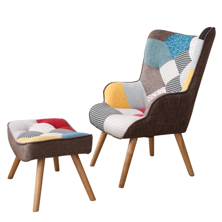 [US Warehouse] 2 in 1 Home Patchwork Armchair Sets