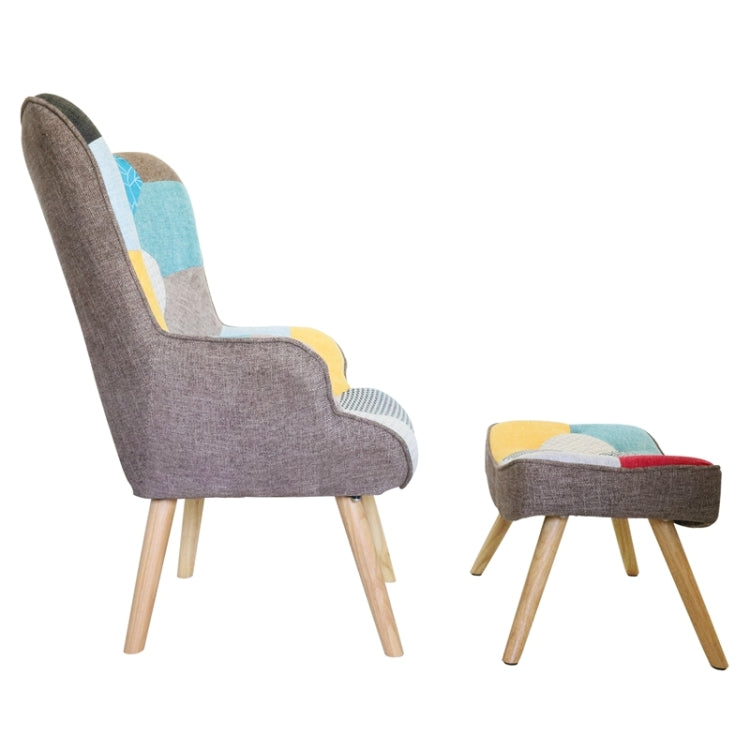 [US Warehouse] 2 in 1 Home Patchwork Armchair Sets