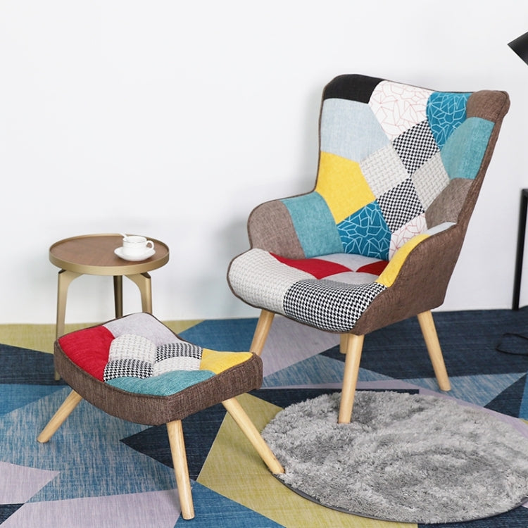 [US Warehouse] 2 in 1 Home Patchwork Armchair Sets