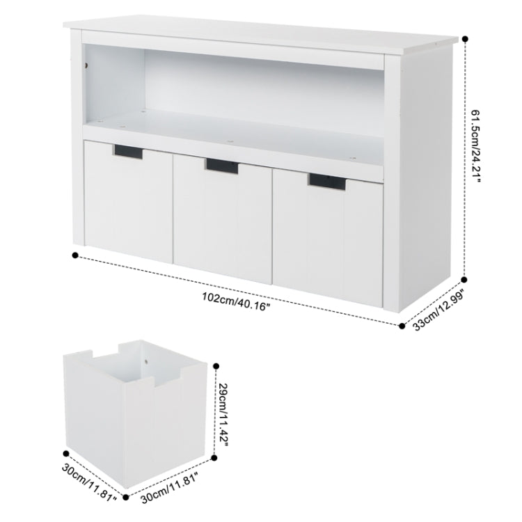 [US Warehouse] Kids Toy Storage Cabinet, Size: 102x33x61.5cm