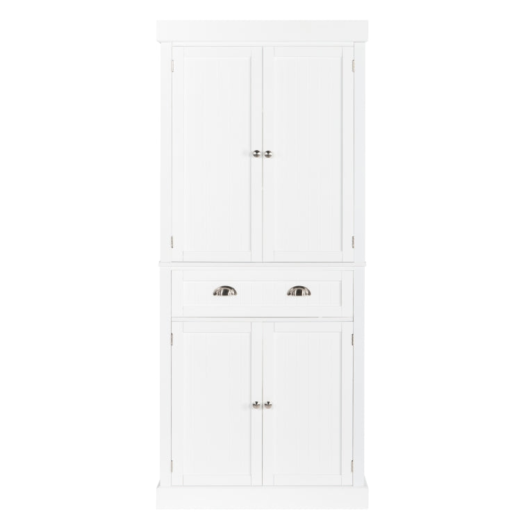 [US Warehouse] Double Doors Up and Down Wooden Storage Cabinet with Drawer